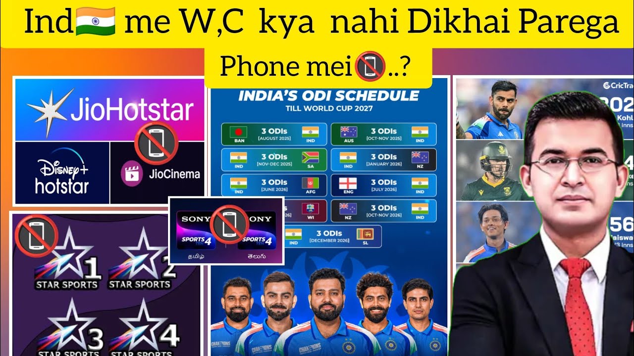  Kya india🇮🇳 me T20 World Cup phone per Nahin Dikhai  Parega..? 