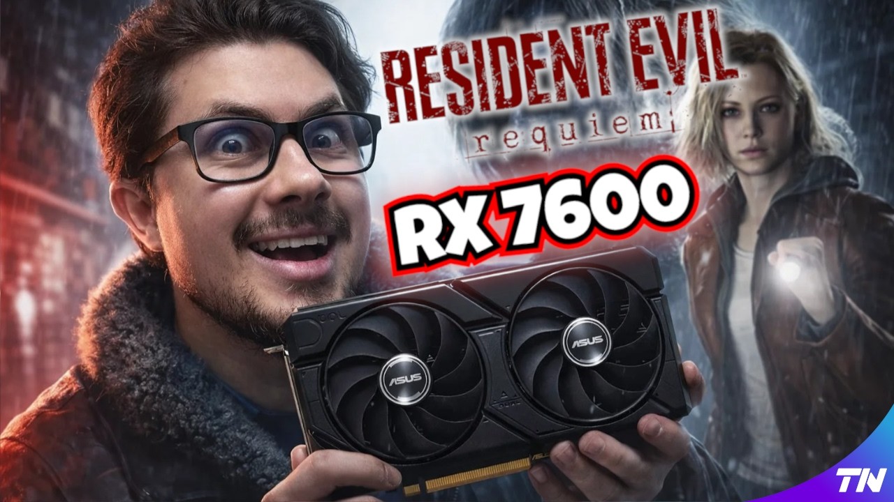 Testei a RX 7600 no Novo RESIDENT EVIL REQUIEM! 1080p e 1440p + Ray tracing + Frame Gen