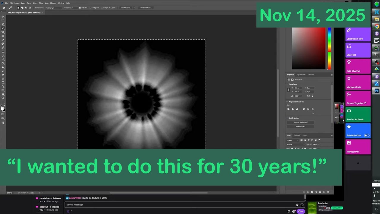 Jonathan Blow is making textures with AI and Photoshop