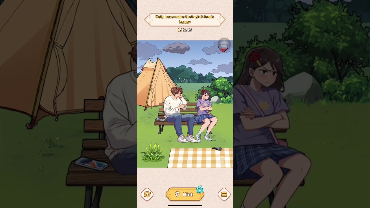 Brain Puzzle Tricky Quest Level 19 - Help The Boy Make Their Girlfriend Happy - Soothe Girlfriend