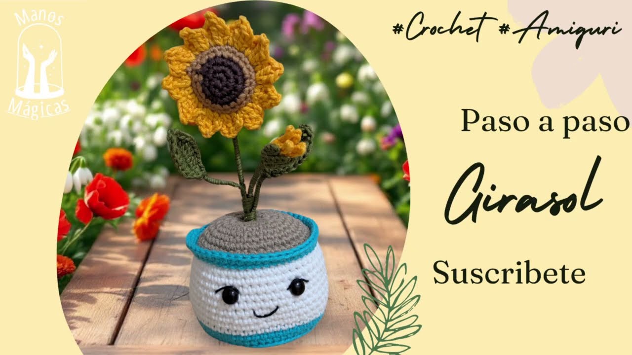 Girasol a crochet Girasol tejido maceta tejida maceta amigurumi maceta a crochet #crochet flor