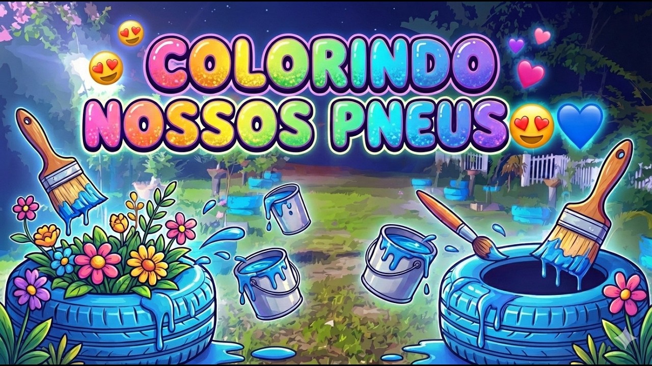 PINTANDO OS PNEUS DO SÍTIO🎨😍