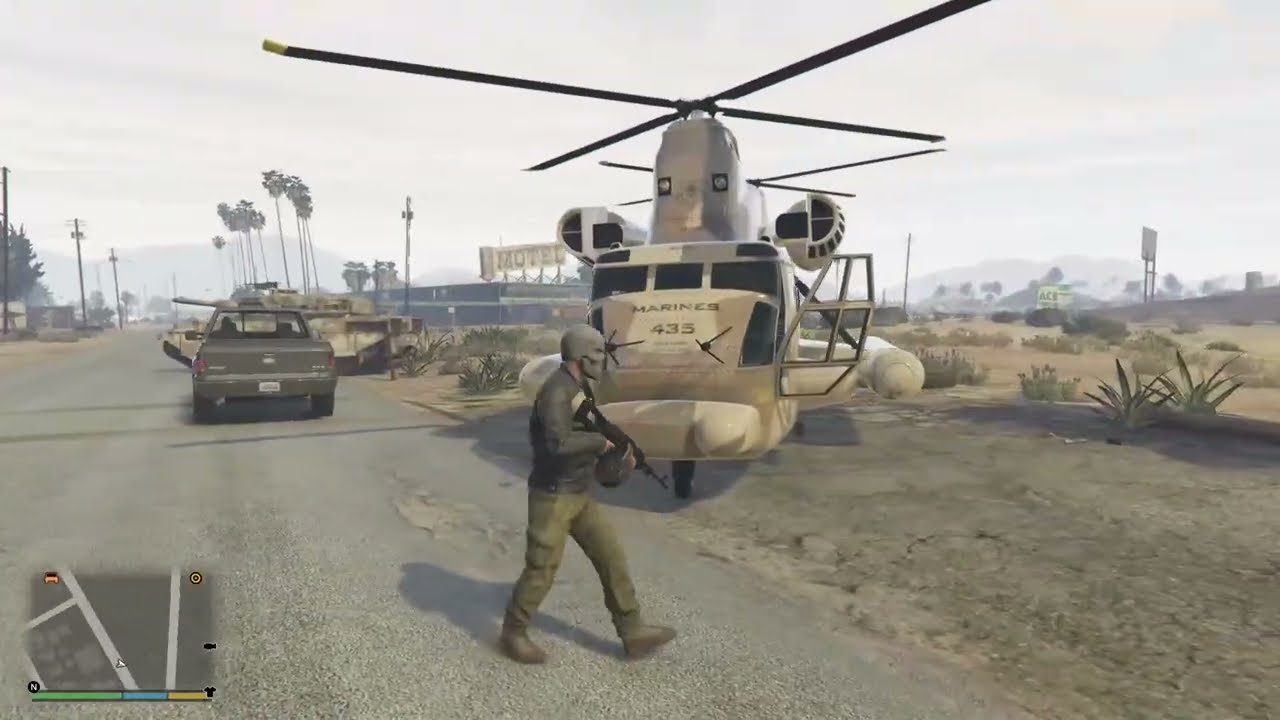 como transportar el tanque Rhino por aire en gta v solución fácil modo historia