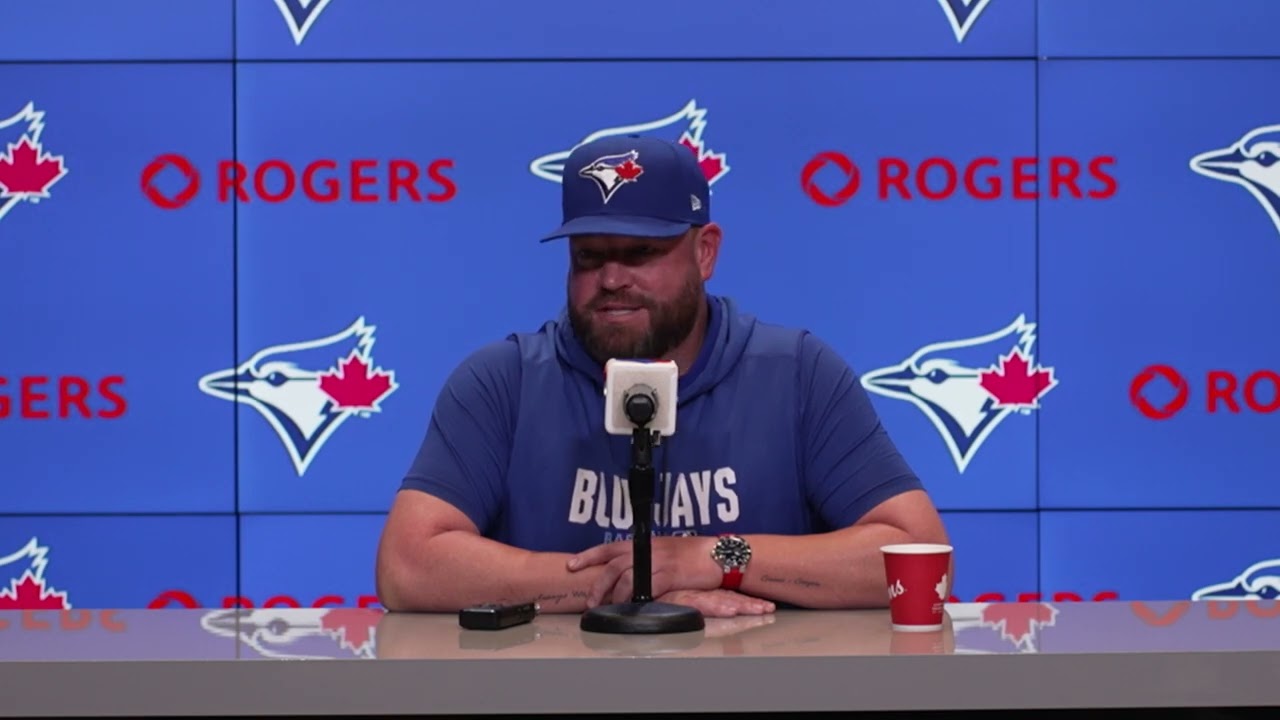 Blue Jays' Manager John Schneider discusses what he said to the ump when he was ejected vs dodgers