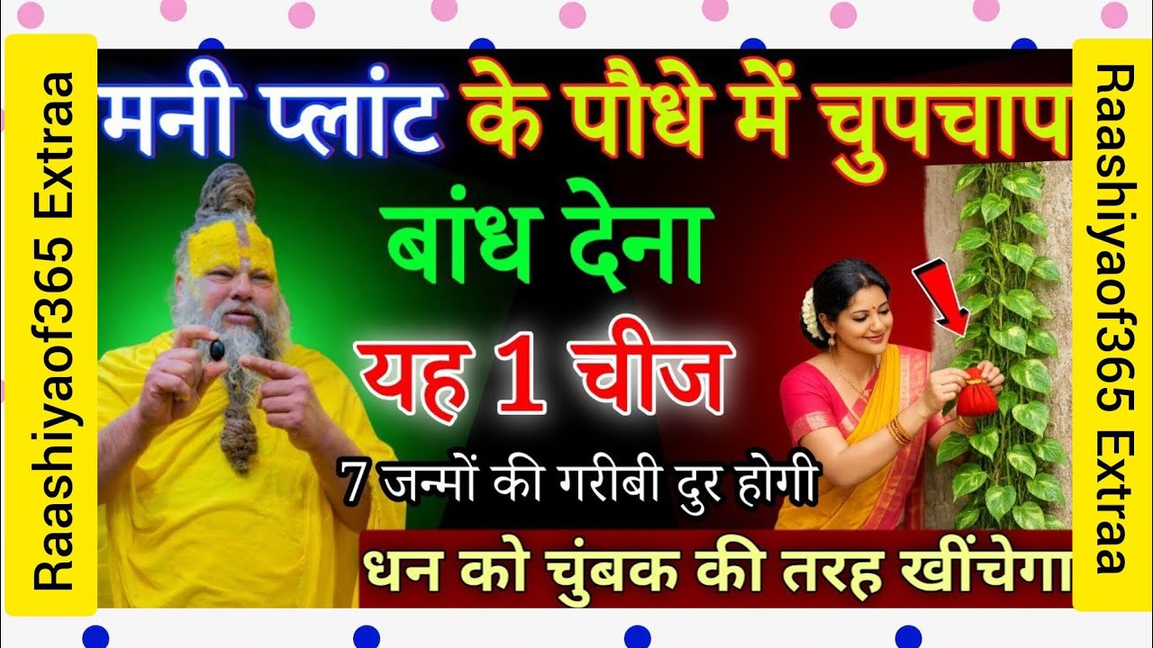 मनी प्लांट के पौधे में चुपचाप बांध देना यह एक छोटी सी चीज धन को चुंबक की तरह खींचेगा/#premanandji 