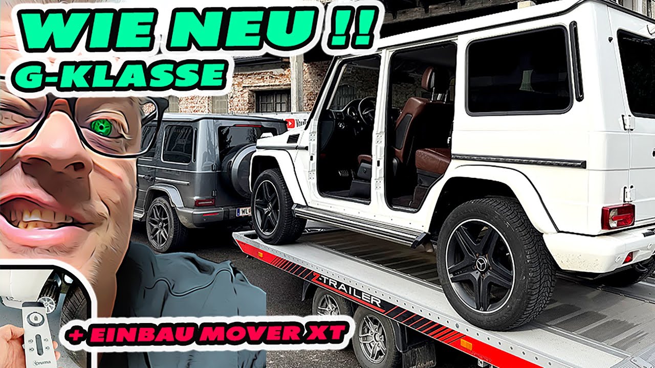 G-Klasse kommt wie neu vom Lackierer und ich baue einen Mover XT (Rangierhilfe) am Wohnwagen ein!