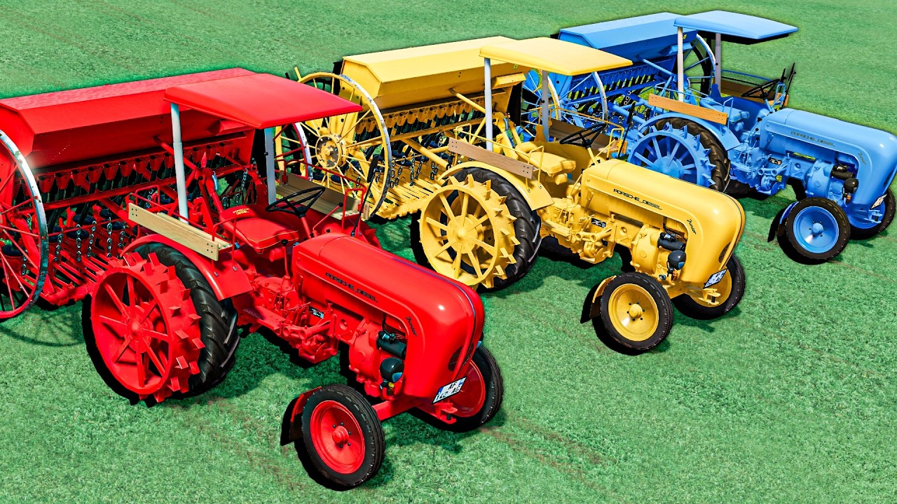 Mini Tractors Of Colors - WOW Seeding Work with Mini TRACTORS | Farming Simulator 22