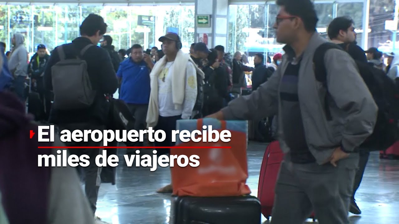 SE VA LLENANDO EL AEROPUERTO | Cientos de familias se preparan para salir del Aeropuerto