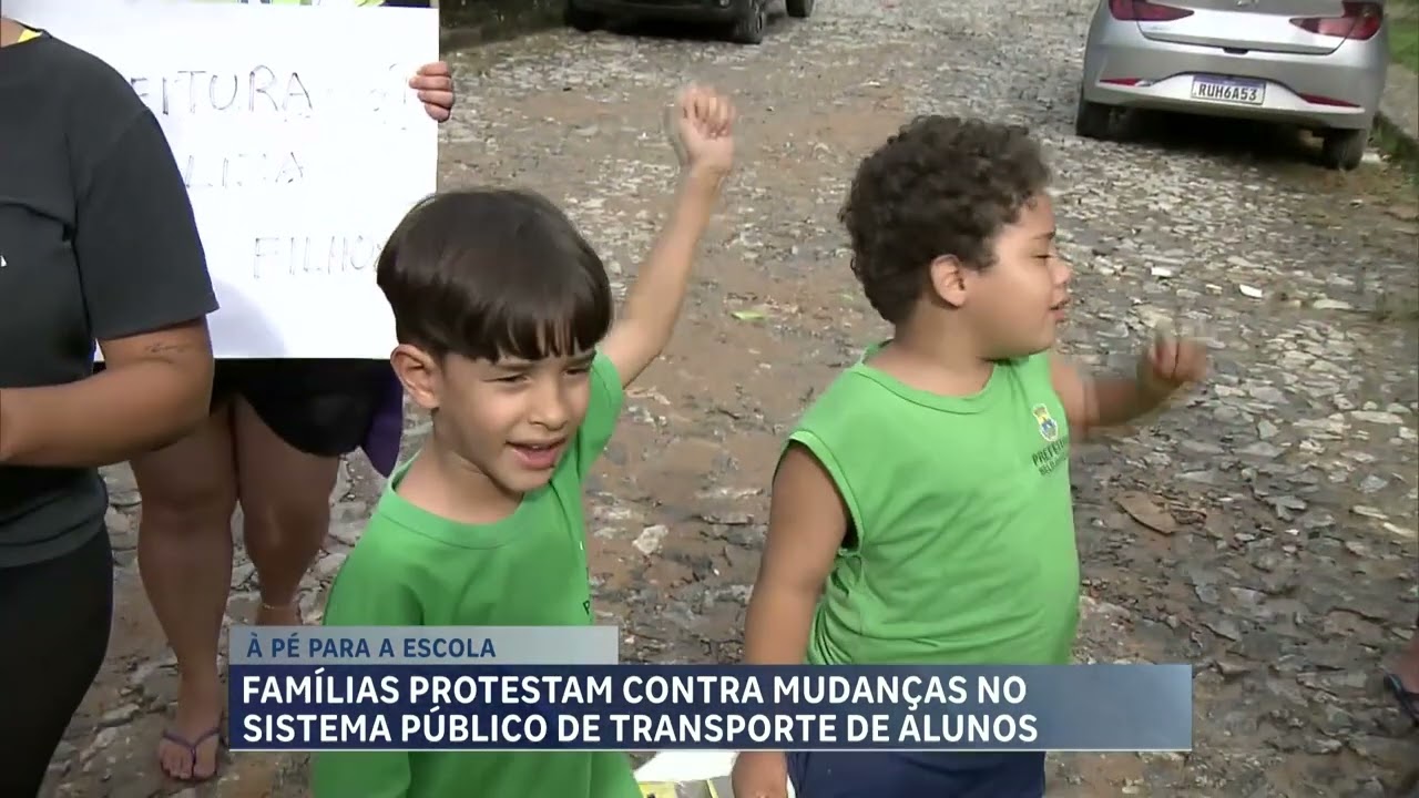 Famílias protestam contra mudanças no sistema público de transporte de alunos em BH
