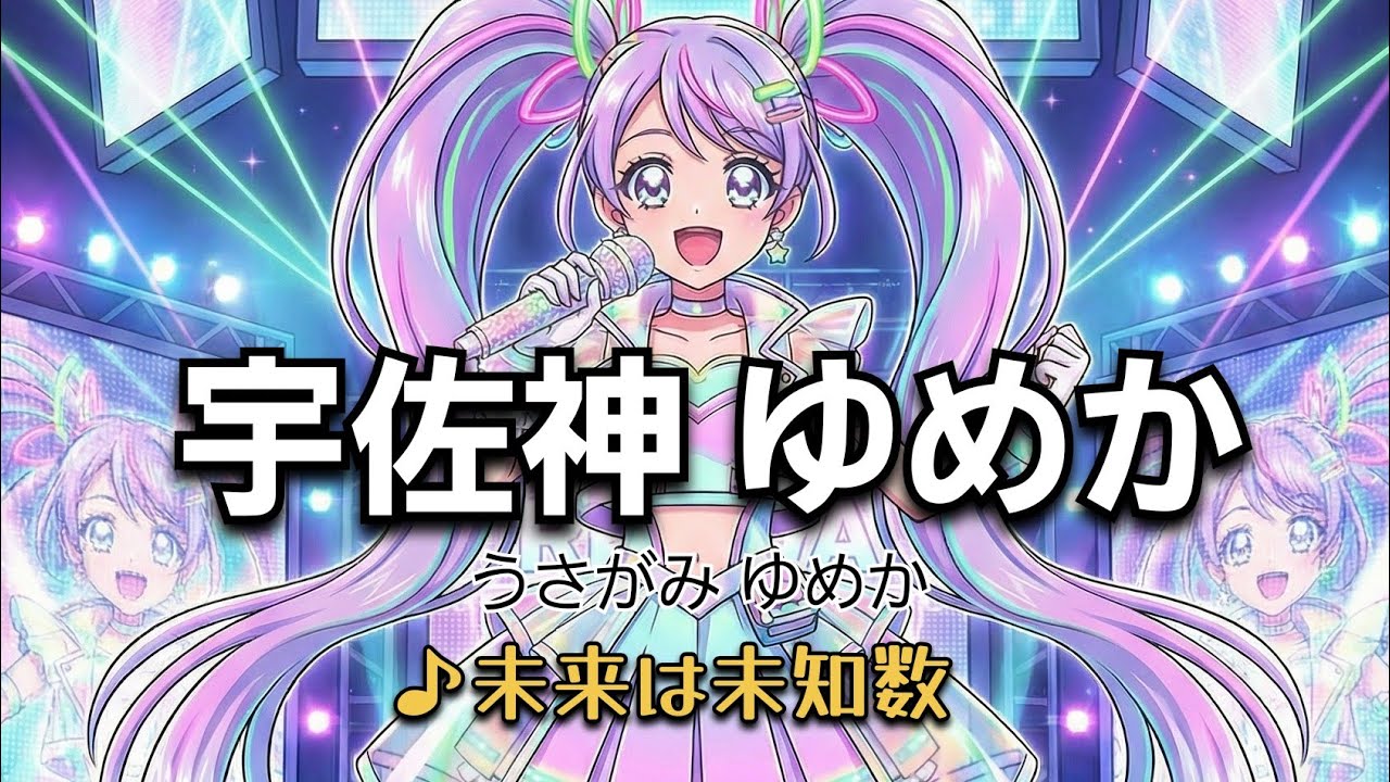 【♪未来は未知数！/宇佐神ゆめか】オリジナル◆動き付き◆#アイドル #アニメ #Gemini3 #ai #pixverse #未来