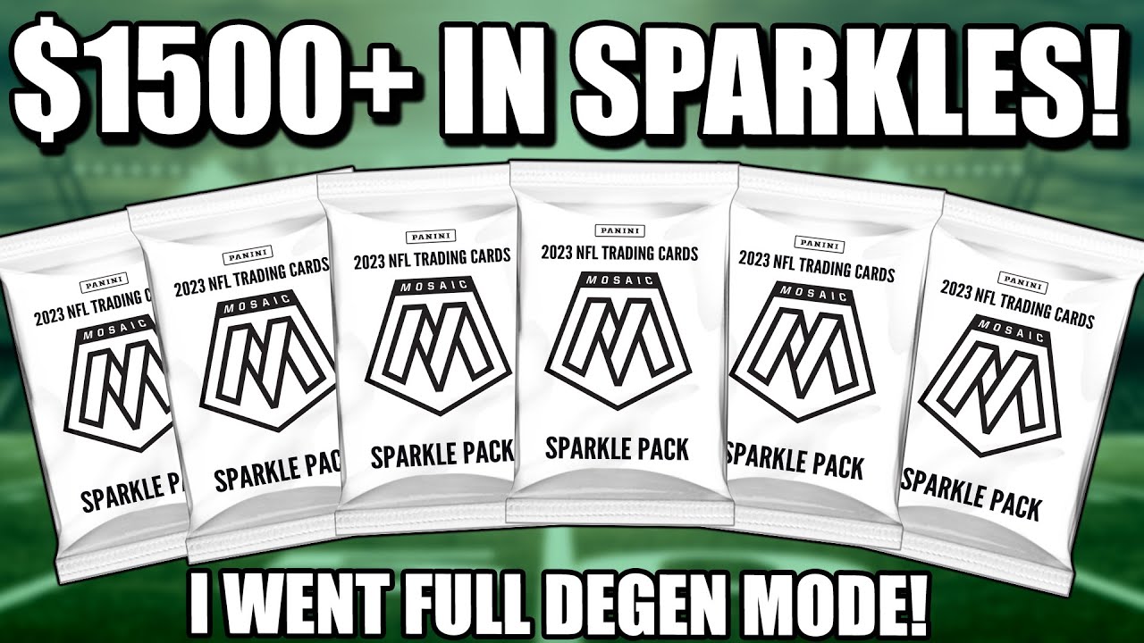 GOING FULL DEGEN!!! | $1500+ Worth of 2023 Mosaic NFL White Sparkle Packs Ripped!!