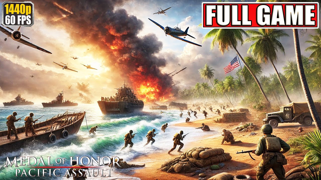 Medal of Honor Pacific Assault Gameplay Walkthrough [Full Game PC - All Cutscenes Longplay] No Comm