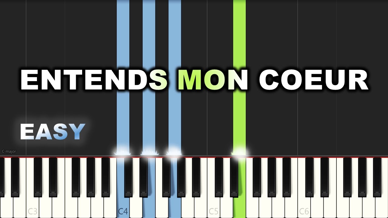 Entends Mon Coeur | EASY PIANO TUTORIAL BY Extreme Midi
