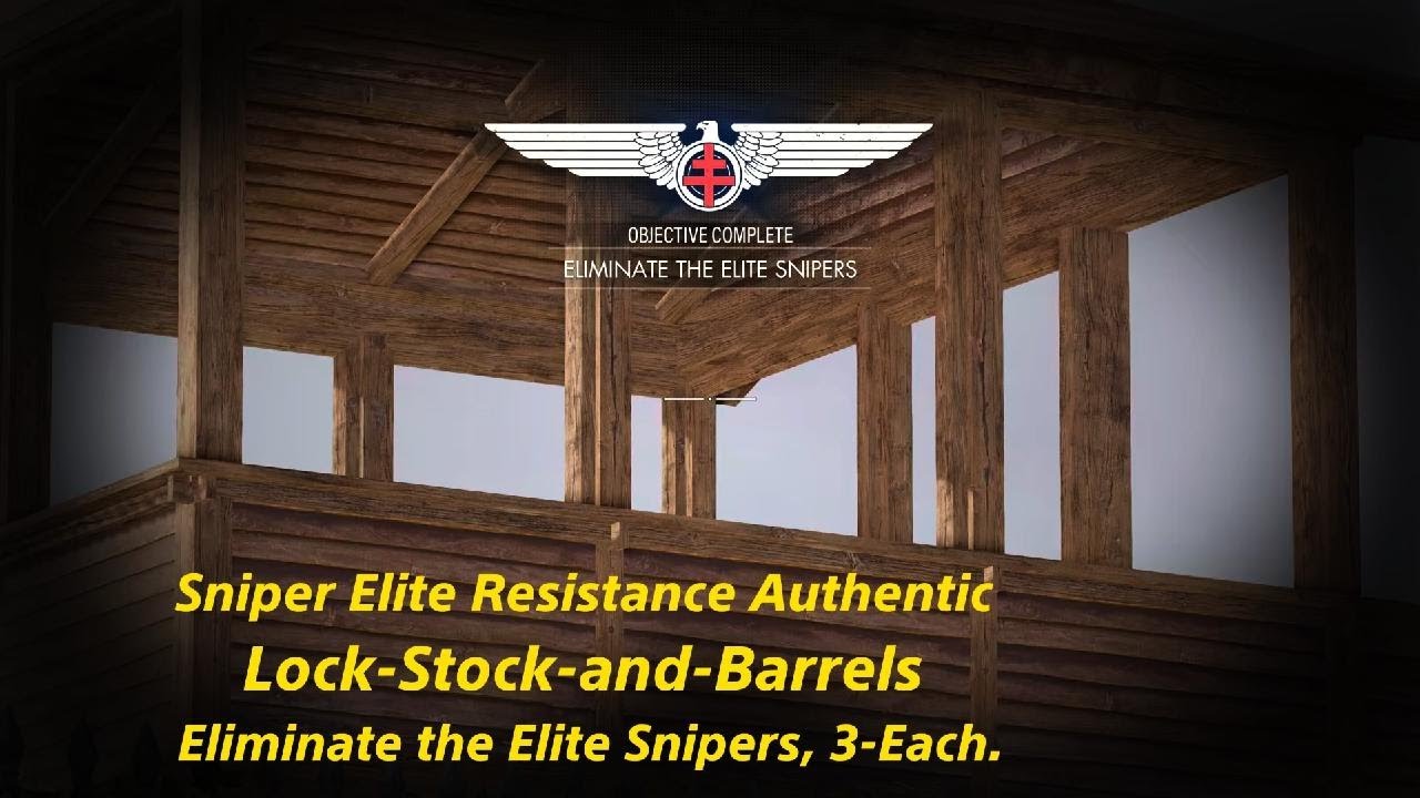 Sniper Elite Resistance Authentic Lock-Stock-and-Barrels Eliminate the Elite Snipers, 3-Each
