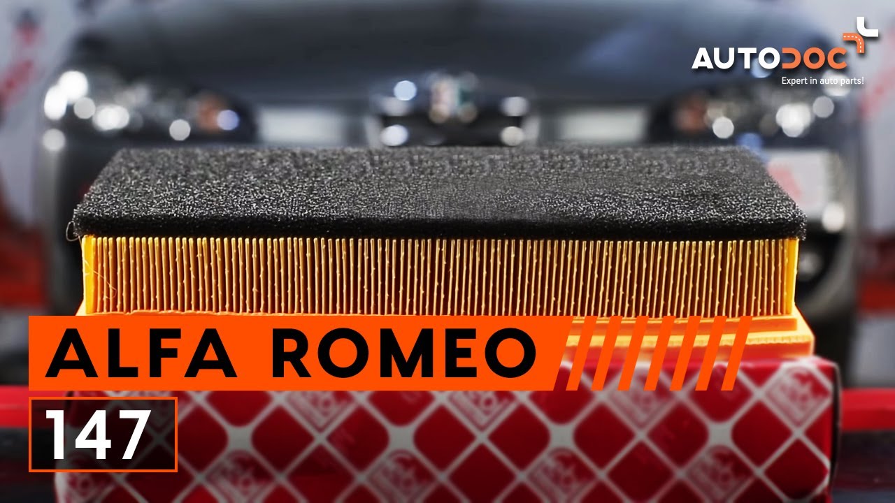 How to change air filter on ALFA ROMEO 147 (937) TUTORIAL AUTODOC]