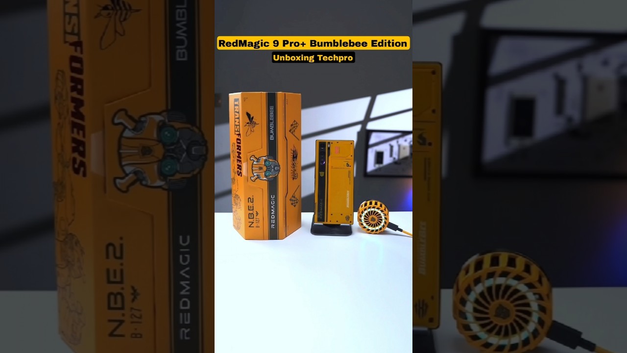 Red Magic 9 Pro+ Bumblebee Edition Unboxing Hands on! #shorts #redmagic #bumblebee #ytshorts