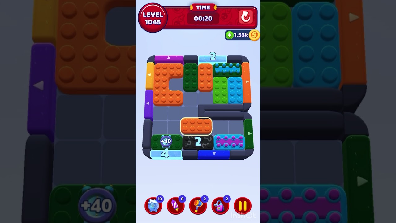 Color Block Jam Level 1045 &ndash; Full Puzzle Solution (No Boosters)