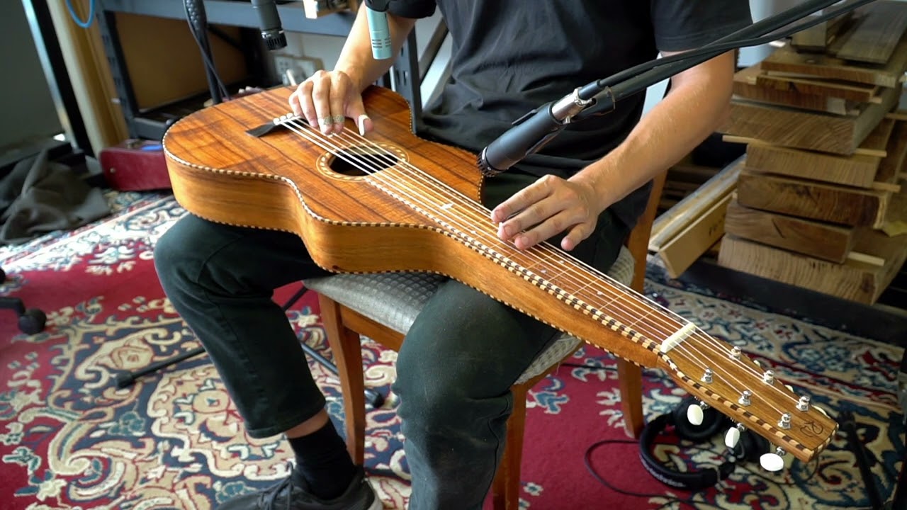 Baritone Weissenborn Guitar - Hawaiian Koa & Claro Walnut - Serial no. RW2249-379 - By RW Guitars