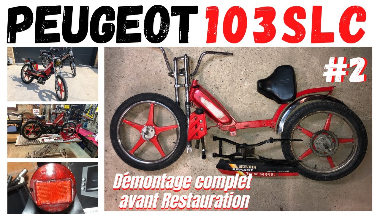 Peugeot 103 SLC 1985 Démontage rapide et complet de la 103 SP liquid cooled : Beaucoup de surprises