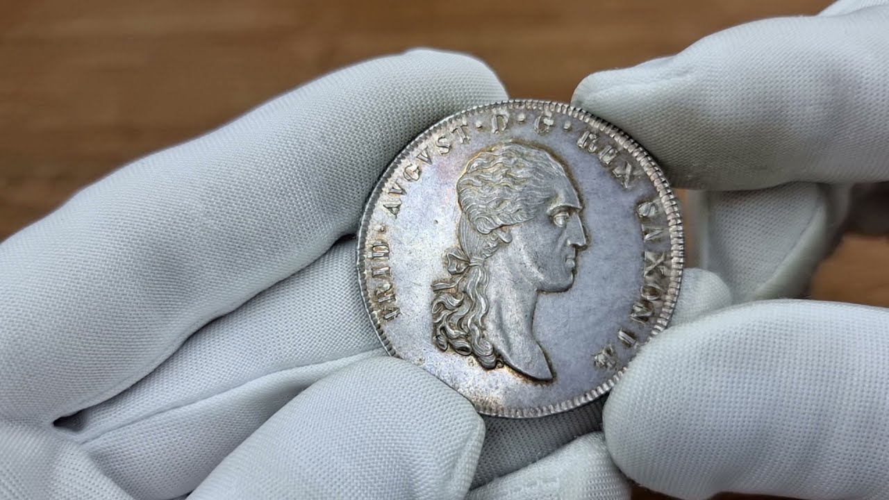 Niemcy. Saksonia. Friedrich August I (1806-1827) PR&Oacute;BA Talar 1813 IGS, Drezno RZADKOŚĆ - PIĘKNY