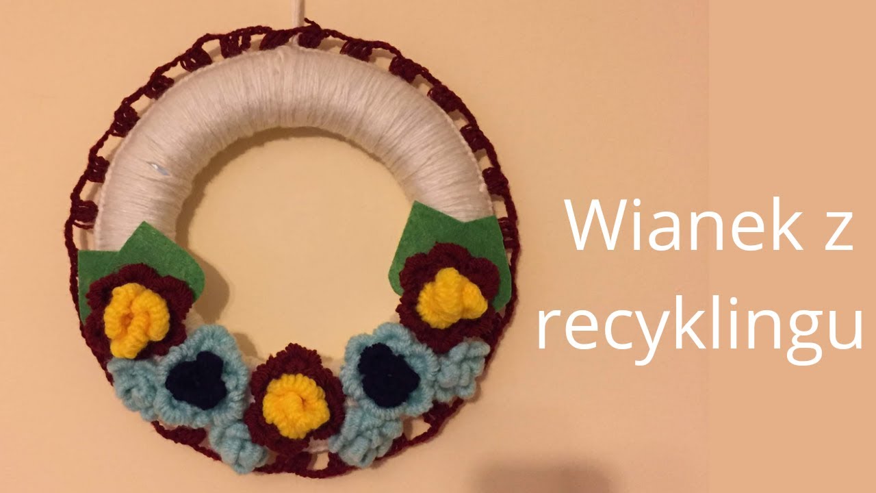 DIY: Jak zrobić wełniany wianek z kwiatkami ? Ekologiczny wianek