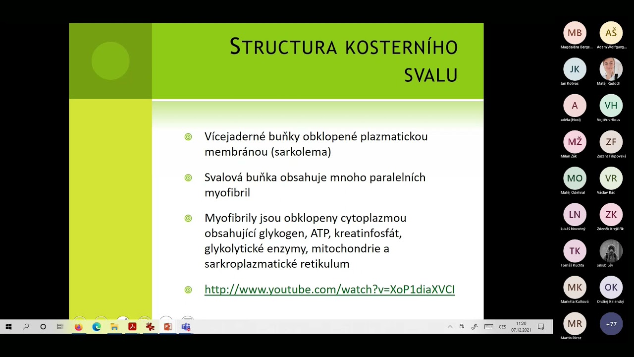 Biochemie svalov&eacute; kontrakce