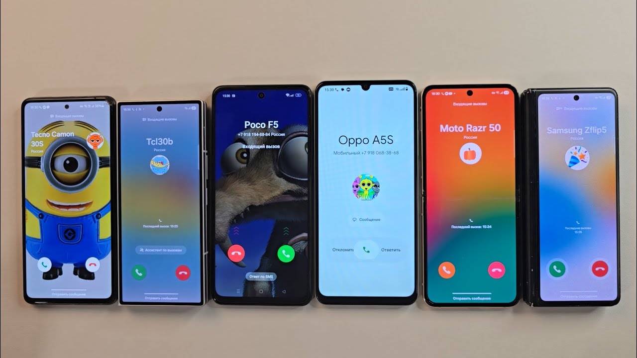 Samsung Galaxy ZFold 6 Samsung Z Flip4 ZFold3 Samsung A52 Realme Note 60X Guess Who Incoming Calling