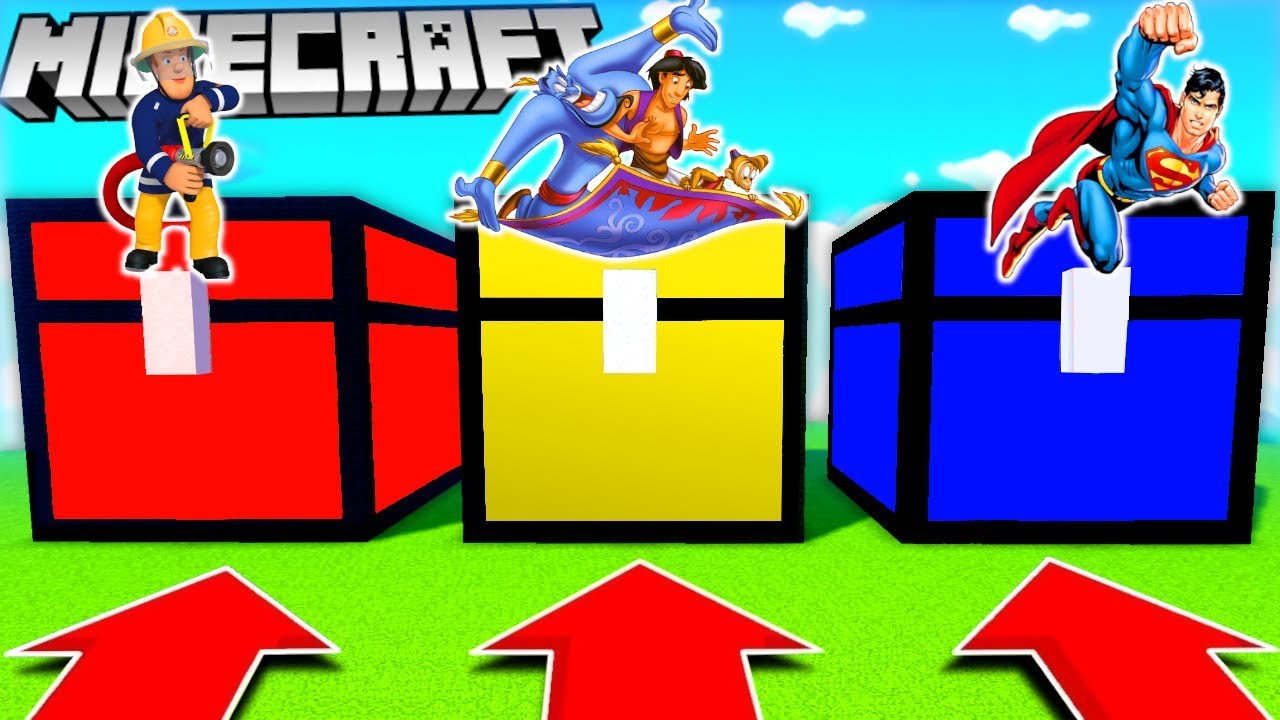 NIE WYBIERZ ZŁEJ SKRZYNI (STRAŻAK SAM, ALADYN, SUPERMAN) MATRUNER MINECRAFT LUCY KICEK