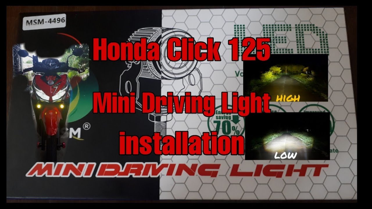 MINI DRIVING LIGHT INSTALLATION I MSM I HONDA CLICK 125