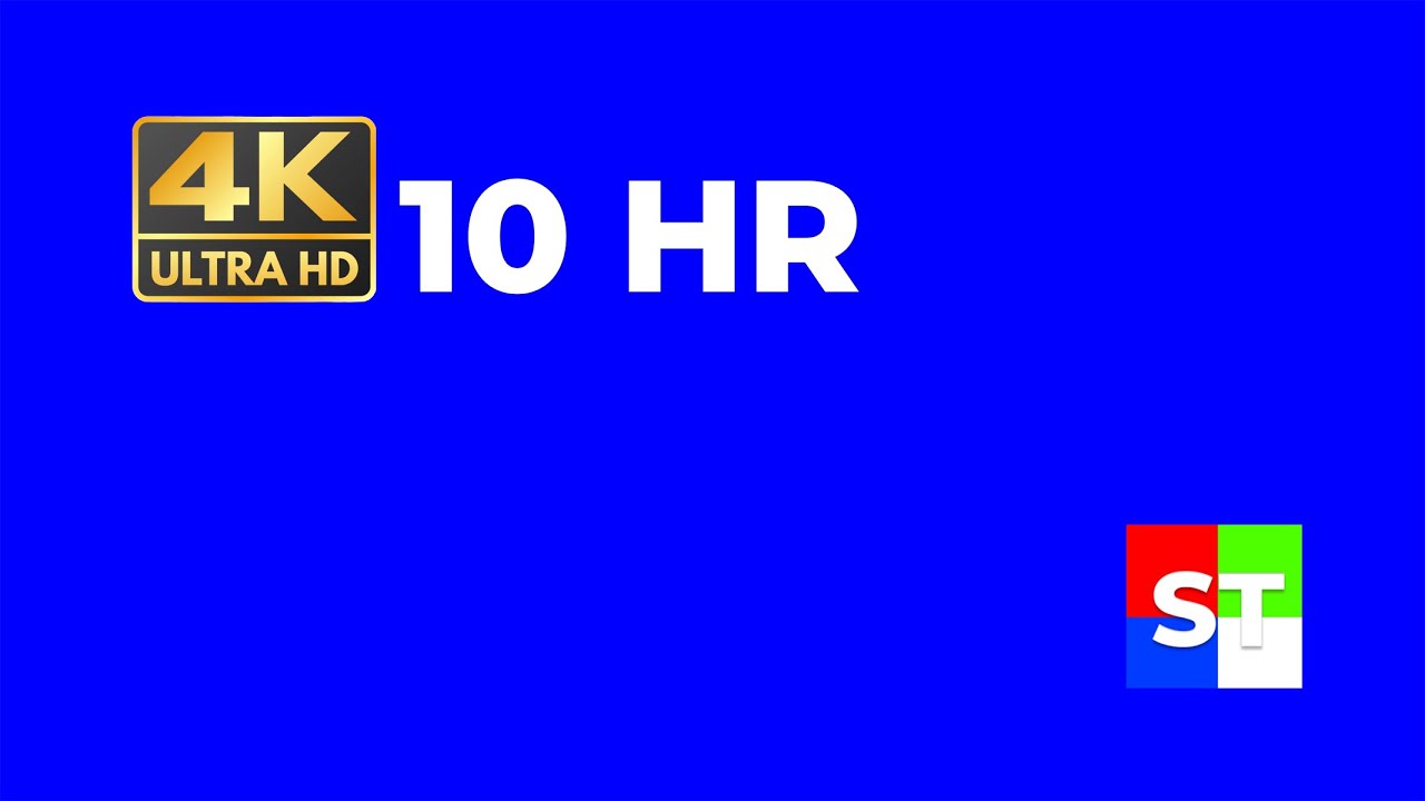 4K 10 Hour Blue Screen (No Mid-Roll Ads) | 10 Horas Pantalla Azul | Ambient Light & Sleep Aid