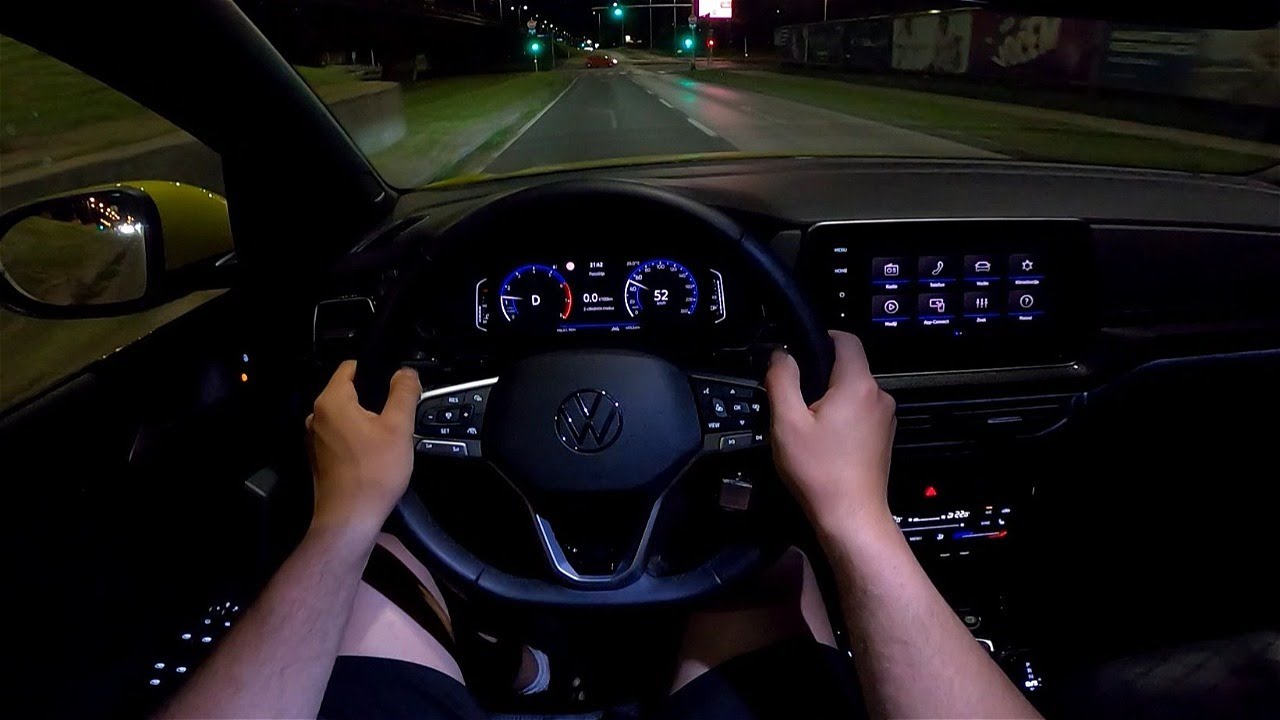 2024 Volkswagen T-Cross FL [1.5 TSI, 150 HP DSG] Night POV Test drive CARiNIK (great ambi light)