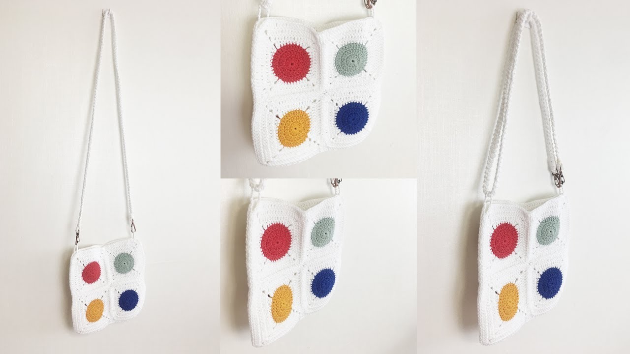 [ENG] 코바늘 크로스백 뜨기, 코바늘 모티브 가방, Crochet Cross Bag, Crochet Motif
