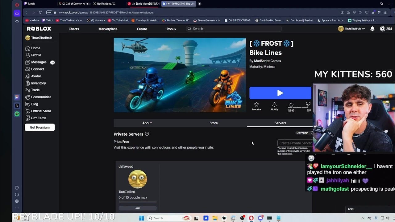 thatsthebruh 20 playing [ROBLOX BIKE LANES] for 