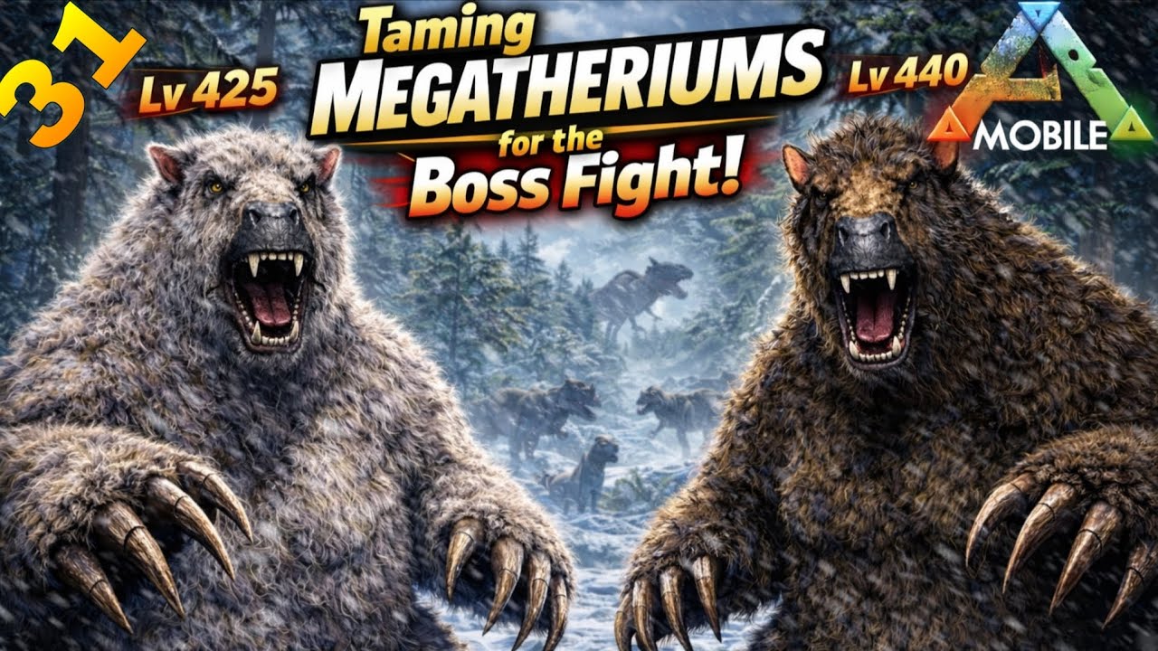 Taming Megatheriums for the Boss Fight! || ARK ULTIMATE MOBILE EDITION GAMEPLAY 31