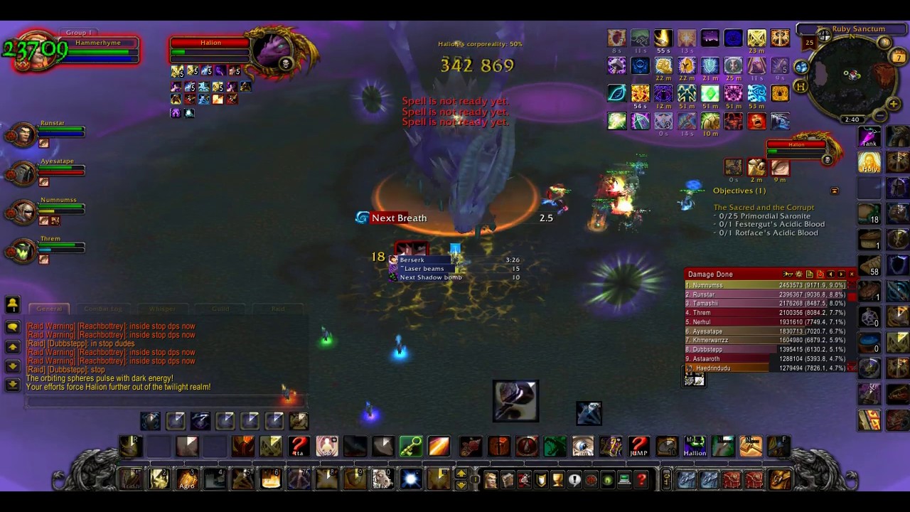 WARMANE Ruby Sanctum 25 man normal Halion - Twilight Realm Paladin Tank POV 3.3.5