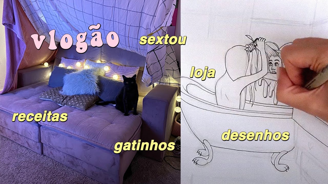vlogão desenhando e sextando com jantar do chef lusca