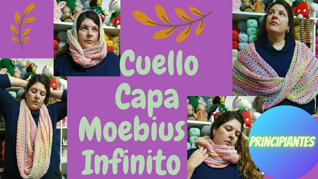 Cuello, Bufanda, Capa infinita. Moebius Scarf