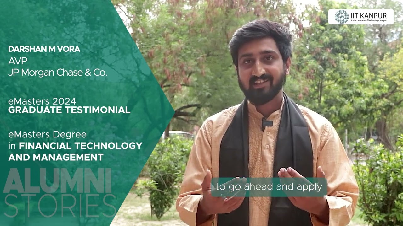 Darshan M Vora's Journey with eMasters at IIT Kanpur | [FTM] Testimonial