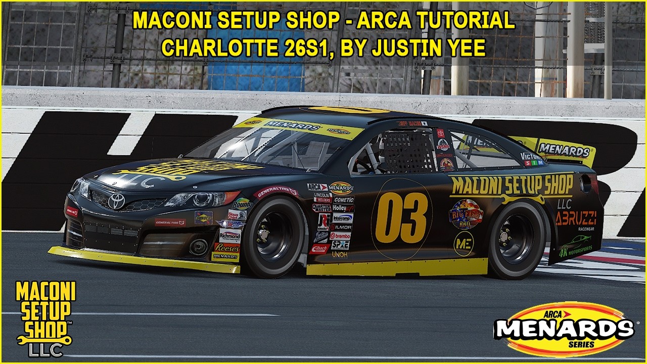 Руководство по квалификации и гонке 26S1 в iRacing Maconi ARCA Charlotte