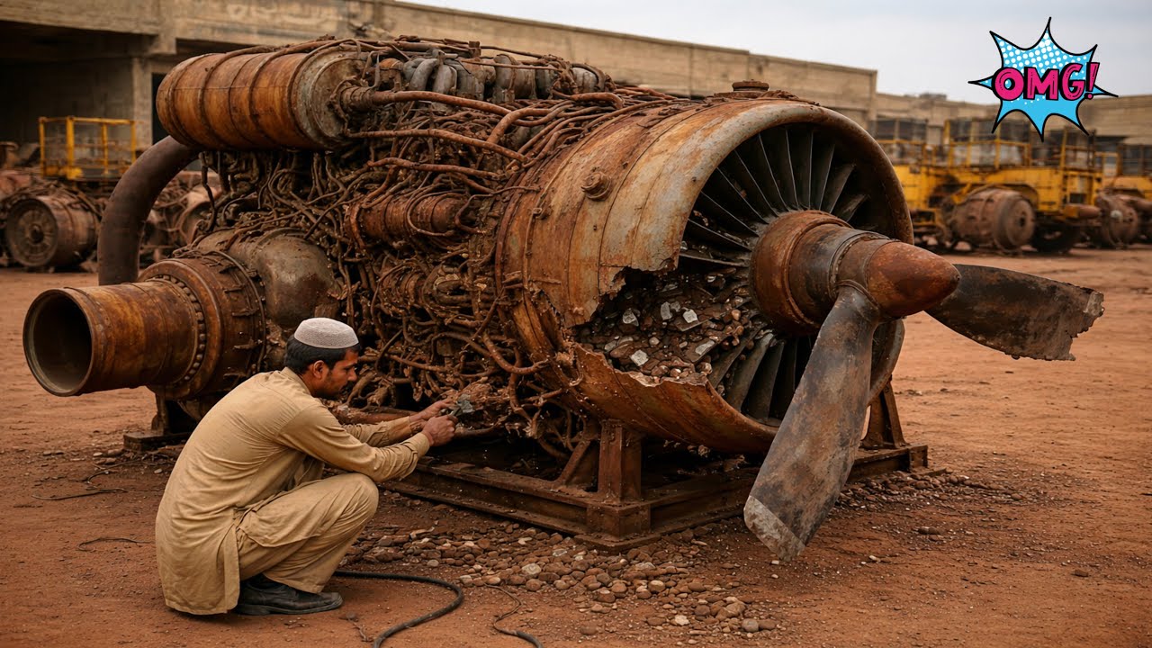 🔥 Incredible Seized Road Roller Engine Repair | Rusted Engine Restored by Pakistani Mechanic