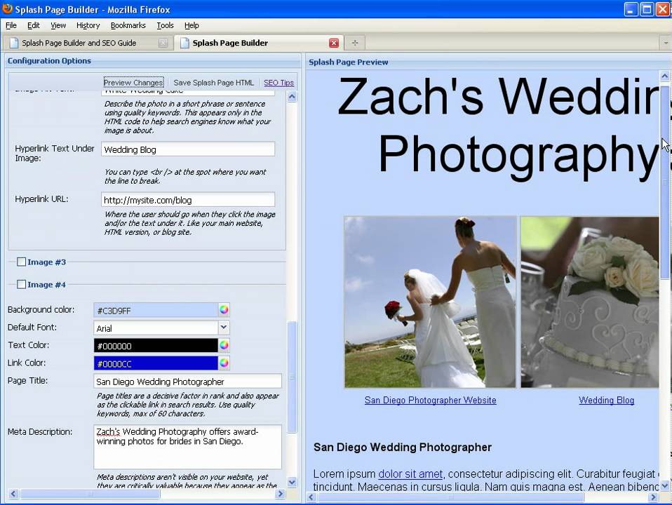 Photography Splash Page Builder.wmv