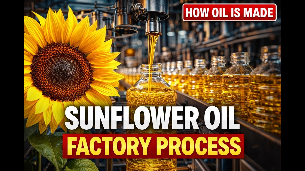 How Sunflower Oil Is Made in Factory | Complete Production Process