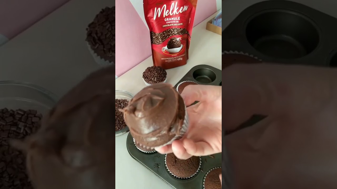 COMO DECORAR CUPCAKE SEM BICO #shorts #cupcake #chocolate