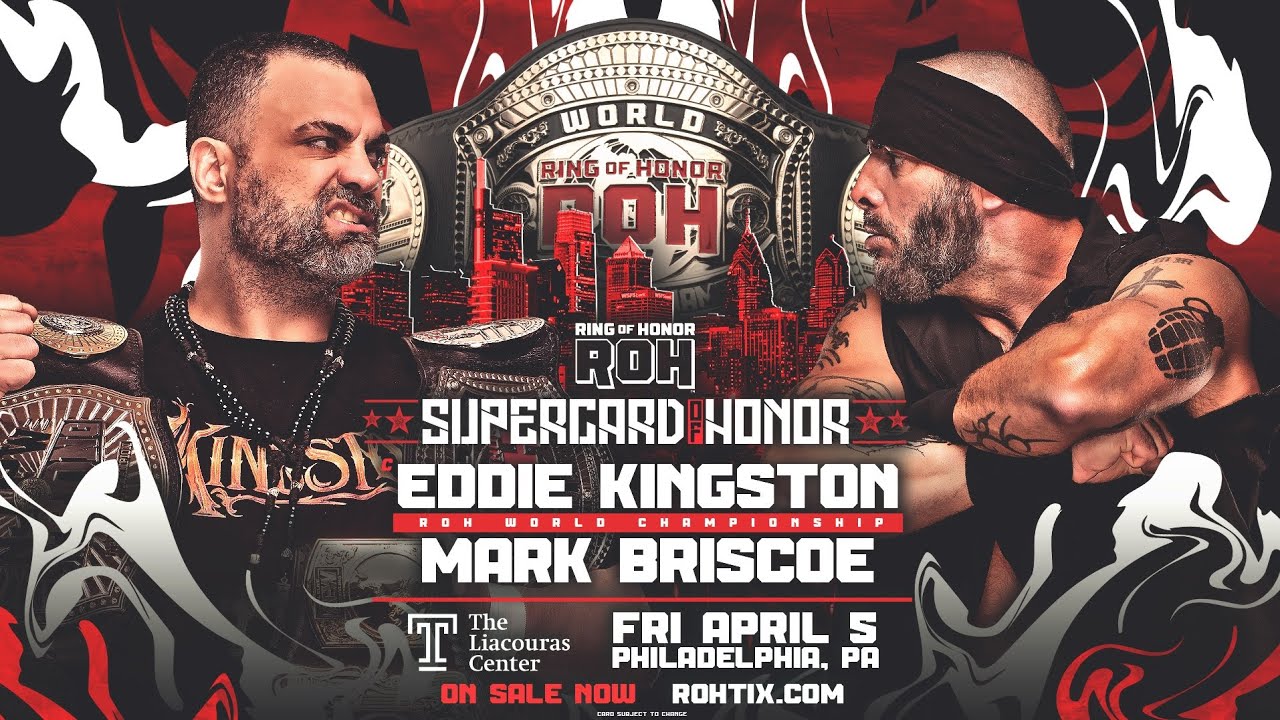 Eddie Kingston Vs Mark Briscoe - ROH Word Championship - ROH Supercard Of Honor 2024 - Highlights.