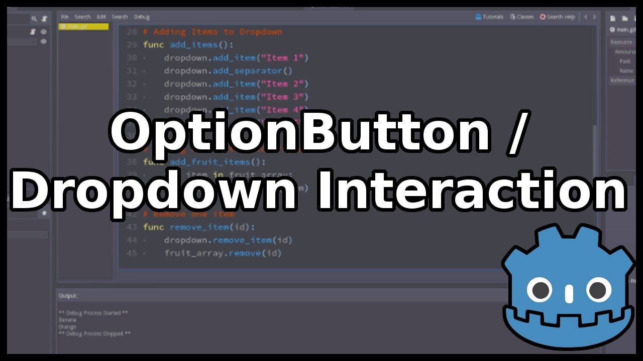 OptionButton / Dropdown Interaction ► Nodes in Godot Engine