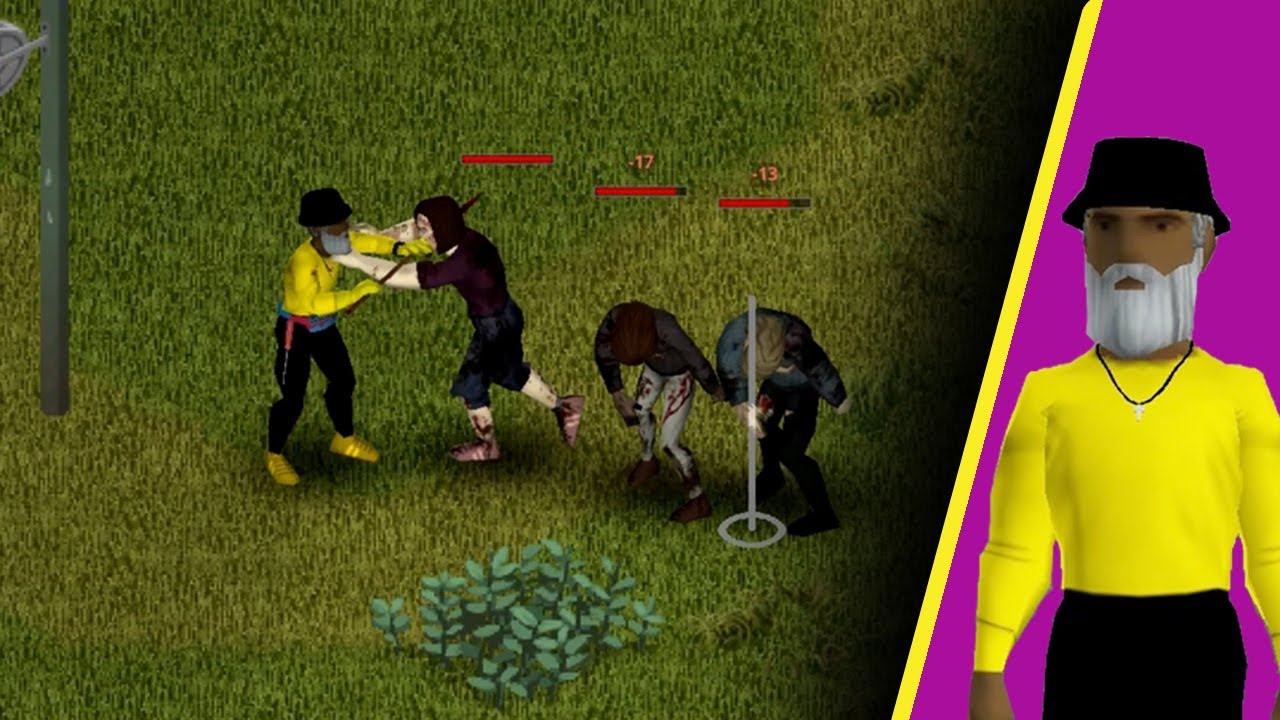 Searching the hood to find anything to use as a spear in Project Zomboid