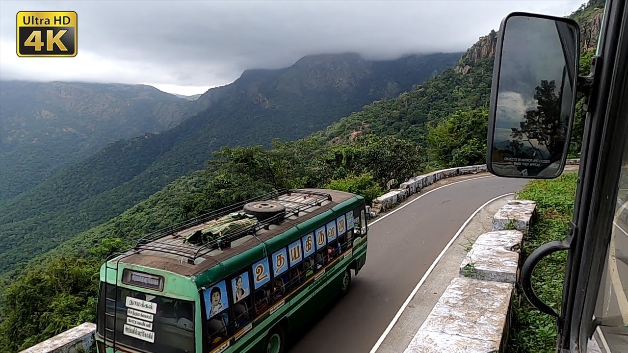 4k-Video | Kollimalai TNSTC Bus Ride | TNSTC Cabin Ride | Kolli Hills