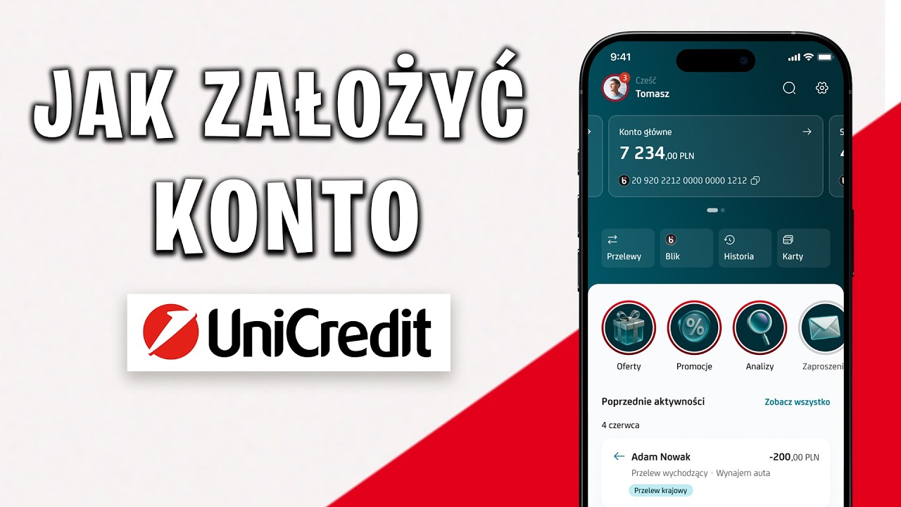 Jak założyć konto w Banku UniCredit przez Internet | Poradnik - Krok po kroku