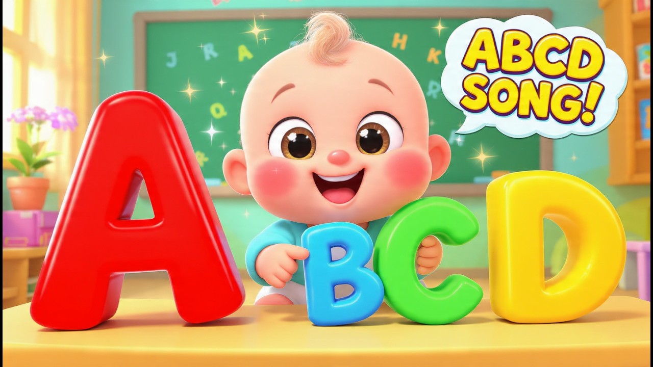 ABCD Song for Kids 🔤 | Learn Alphabet A to Z | Fun Nursery Rhymes #kidsfun #kidseducatio #kidssongs