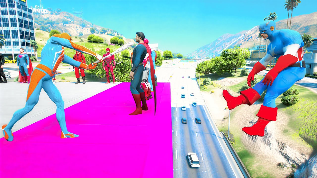 GTA 5: THAT WAS BRUTAL! SPIDER-MAN WITH A BASEBALL BAT vs SUPERHEROES! (Euphoria Physics) Ep.5